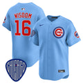Men's Chicago Cubs 2025 Vapor Premier Limited Jersey - All Stitched - Blue, Patrick Wisdom