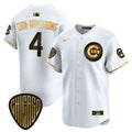 Men's Chicago Cubs 2025 Vapor Premier Limited Jersey - All Stitched - White Gold, Pete Crow-Armstrong
