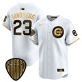 Men's Chicago Cubs 2025 Vapor Premier Limited Jersey - All Stitched - White Gold, Ryne Sandberg