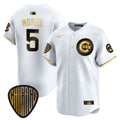 Men's Chicago Cubs 2025 Vapor Premier Limited Jersey - All Stitched - White Gold, Christopher Morel