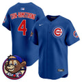 Men's Chicago Cubs Clark Patch Vapor Premier Limited Jersey - All Stitched - Royal, Pete Crow-Armstrong