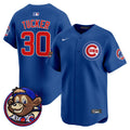 Men's Chicago Cubs Clark Patch Vapor Premier Limited Jersey - All Stitched - Royal, Kyle Tucker
