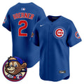 Men's Chicago Cubs Clark Patch Vapor Premier Limited Jersey - All Stitched - Royal, Nico Hoerner