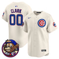 Men's Chicago Cubs Clark Patch Vapor Premier Limited Jersey - All Stitched - Cream, Clark