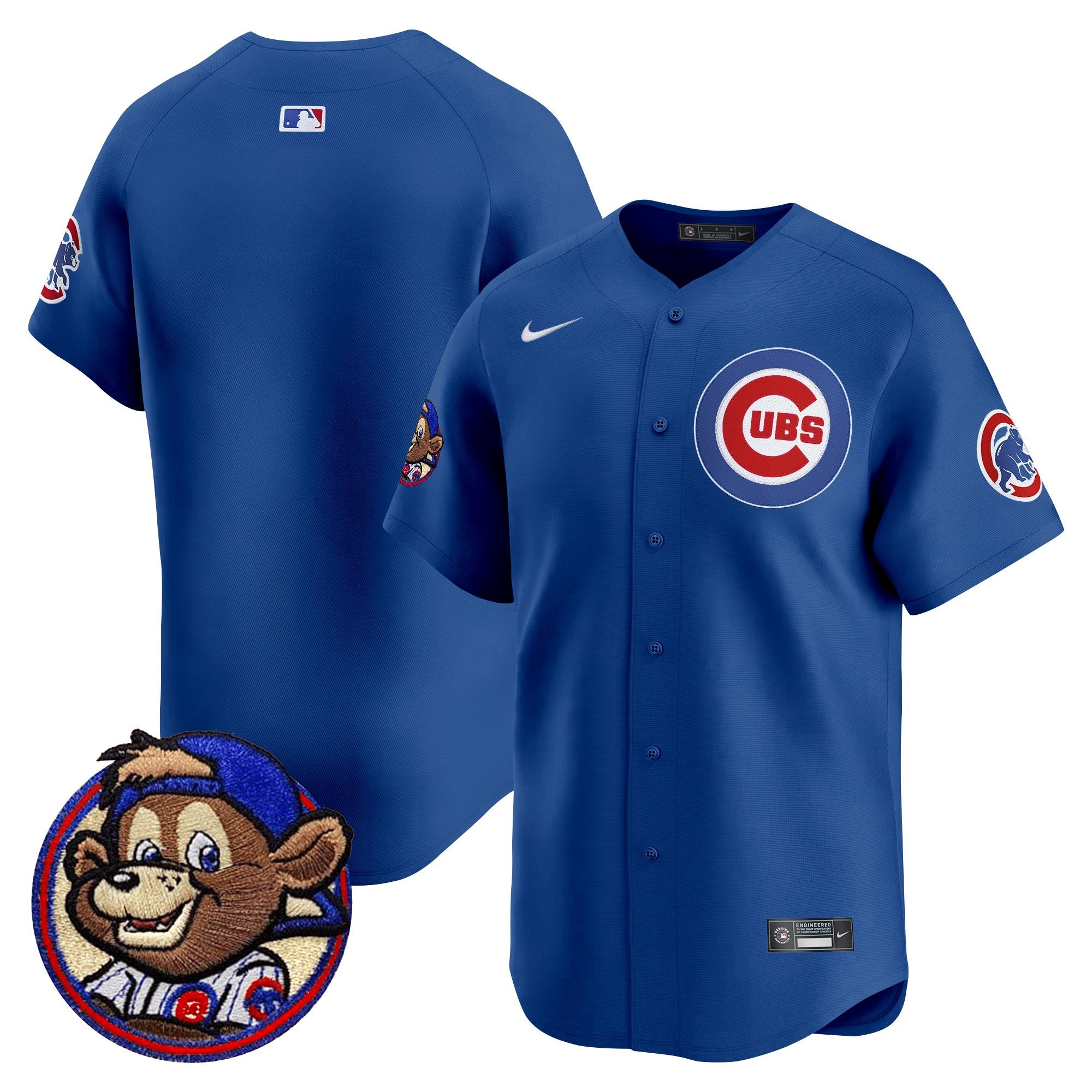Men's Chicago Cubs Clark Patch Vapor Premier Limited Jersey - All Stitched - Royal, Team