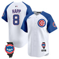 Men's Chicago Cubs Illinois Patch Vapor Premier Limited Jersey - All Stitched - White Alternate, Ian Happ