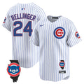 Men's Chicago Cubs Illinois Patch Vapor Premier Limited Jersey - All Stitched - White, Cody Bellinger