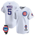 Men's Chicago Cubs Illinois Patch Vapor Premier Limited Jersey - All Stitched - White, Christopher Morel