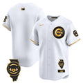 Men's Chicago Cubs Illinois Patch Vapor Premier Limited Jersey V2 - All Stitched - White Gold, Team