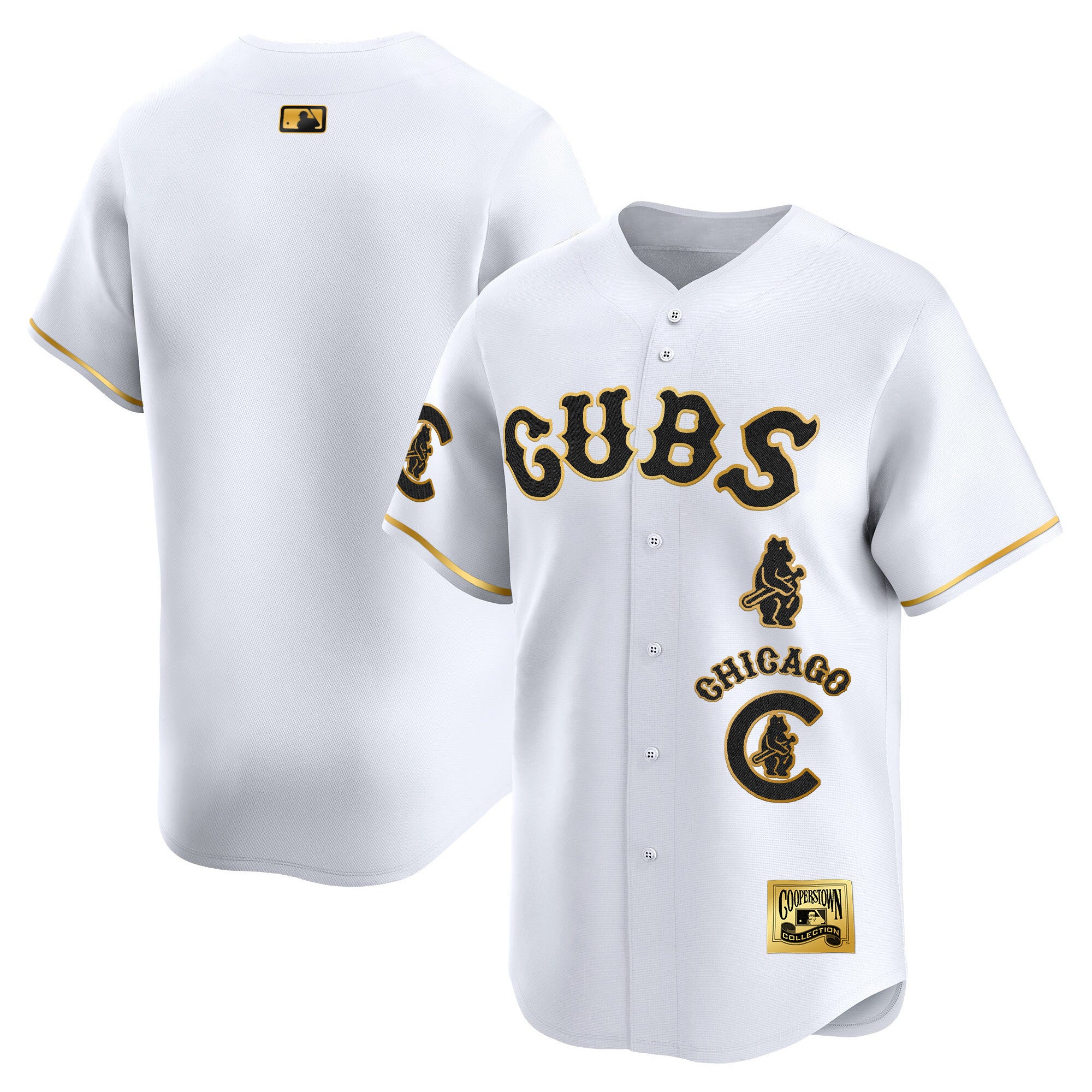 Men's Chicago Cubs Special Vapor Premier Limited Jersey - All Stitched - White Gold, Team