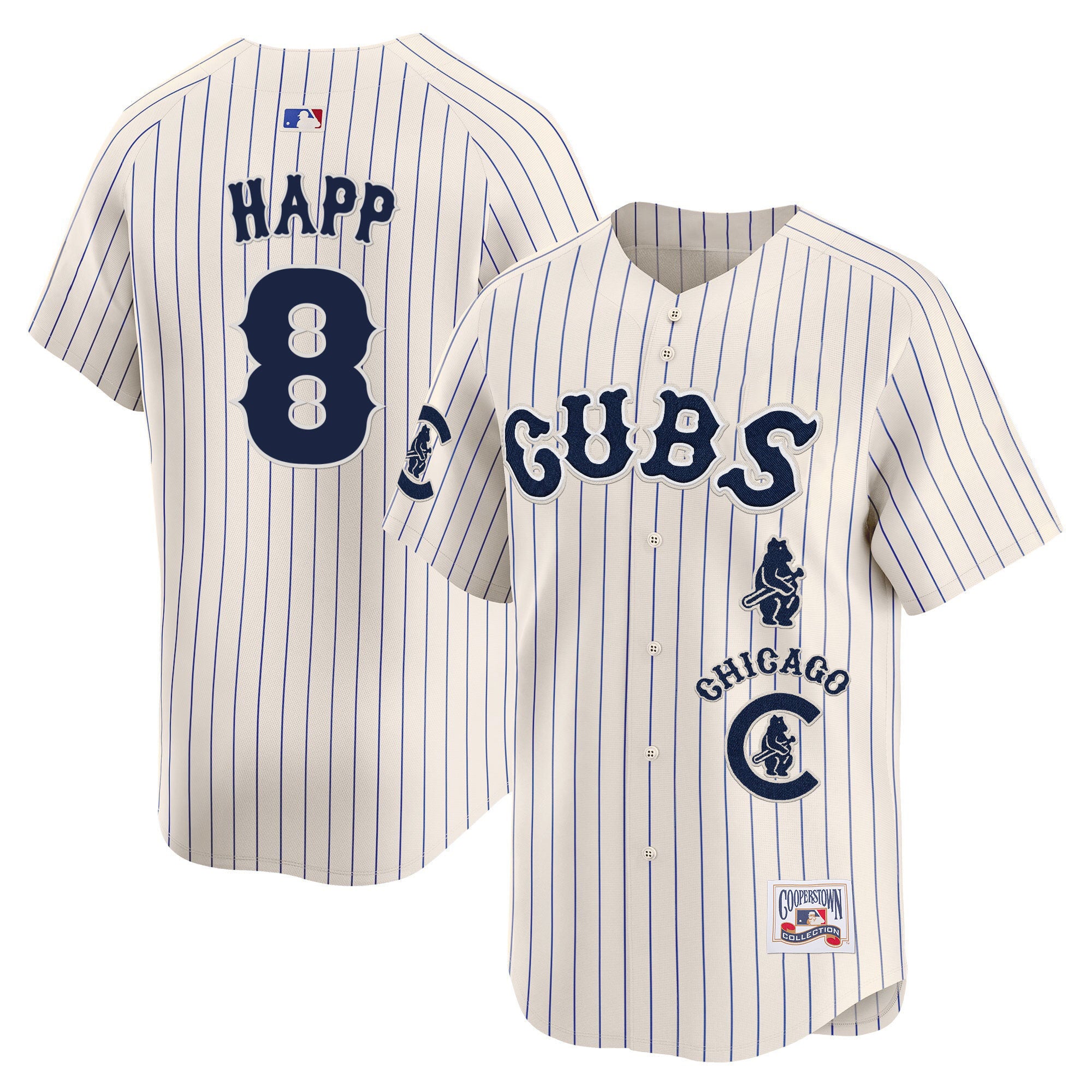 Men's Chicago Cubs Special Vapor Premier Limited Jersey - All Stitched - Pinstripe, Ian Happ