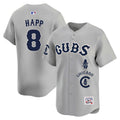 Men's Chicago Cubs Special Vapor Premier Limited Jersey - All Stitched - Gray Road, Ian Happ