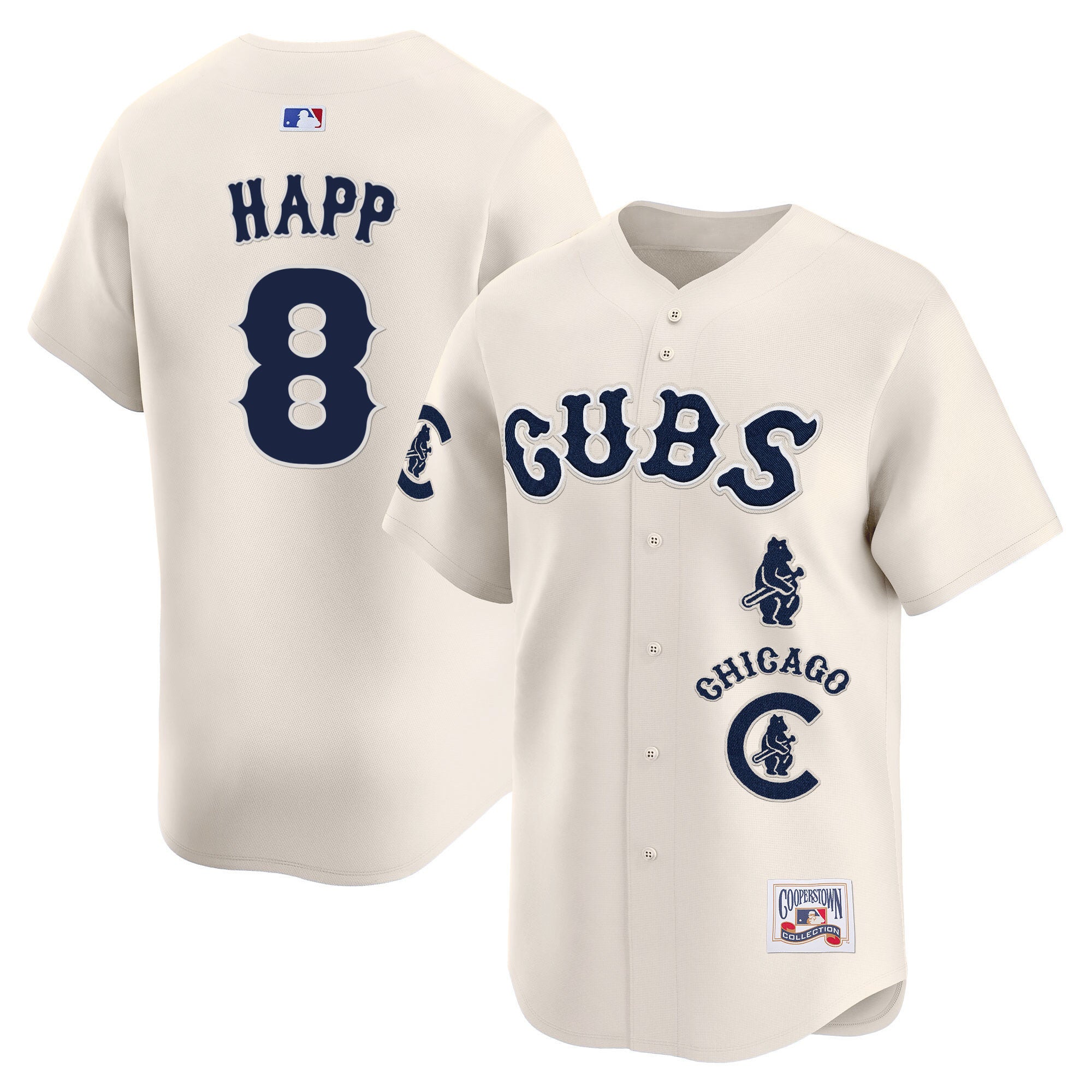 Men's Chicago Cubs Special Vapor Premier Limited Jersey - All Stitched - Cream, Ian Happ