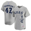 Men's Chicago Cubs Special Vapor Premier Limited Jersey - All Stitched - Gray Road, Jackie Robinson