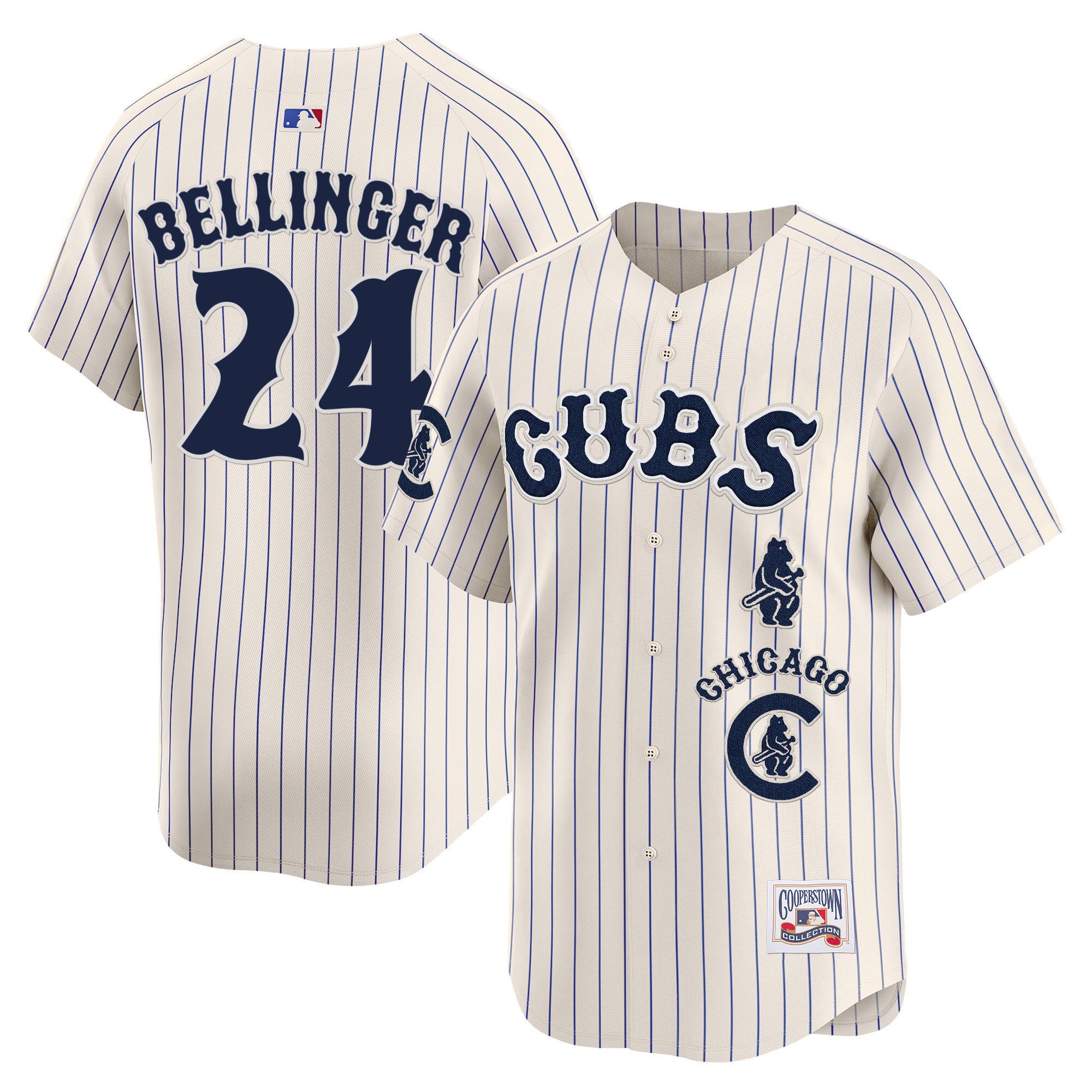 Men's Chicago Cubs Special Vapor Premier Limited Jersey - All Stitched - Pinstripe, Cody Bellinger