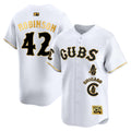 Men's Chicago Cubs Special Vapor Premier Limited Jersey - All Stitched - White Gold, Jackie Robinson