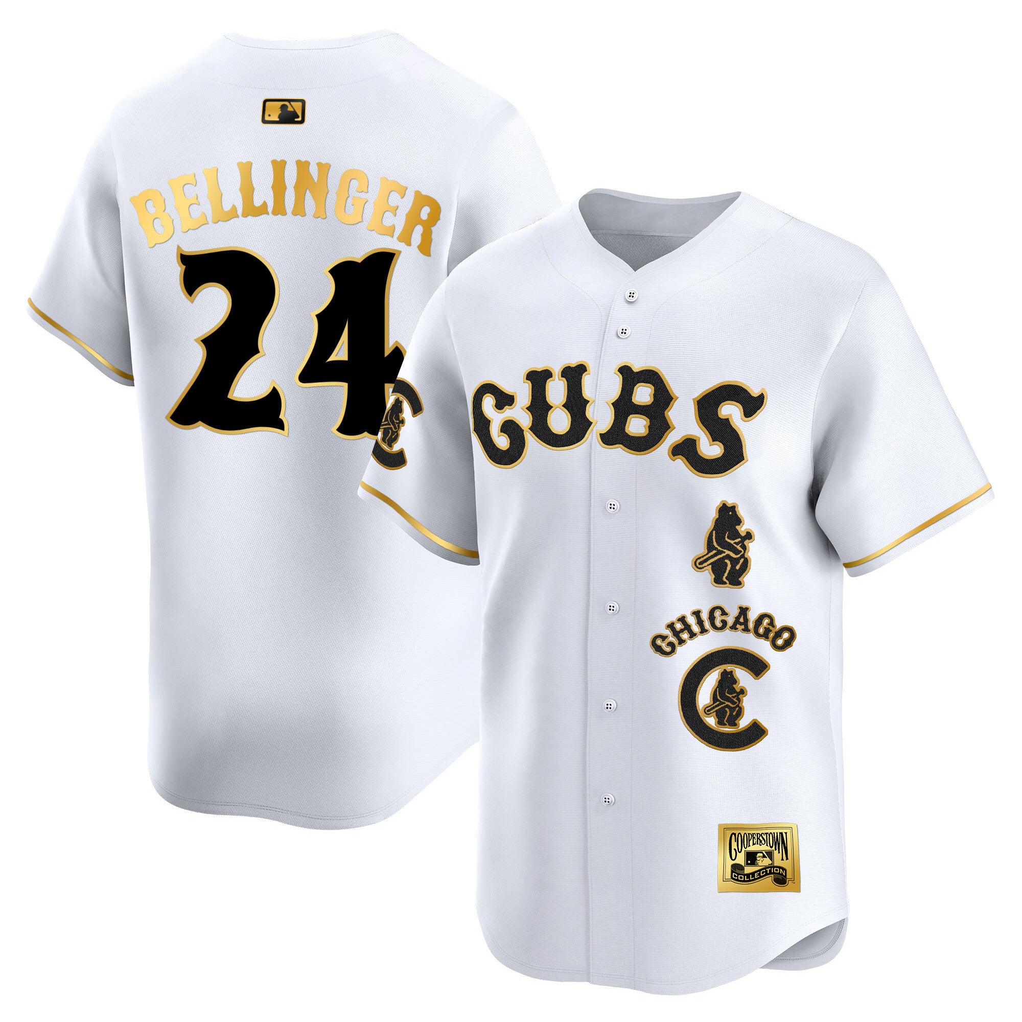 Men's Chicago Cubs Special Vapor Premier Limited Jersey - All Stitched - White Gold, Cody Bellinger