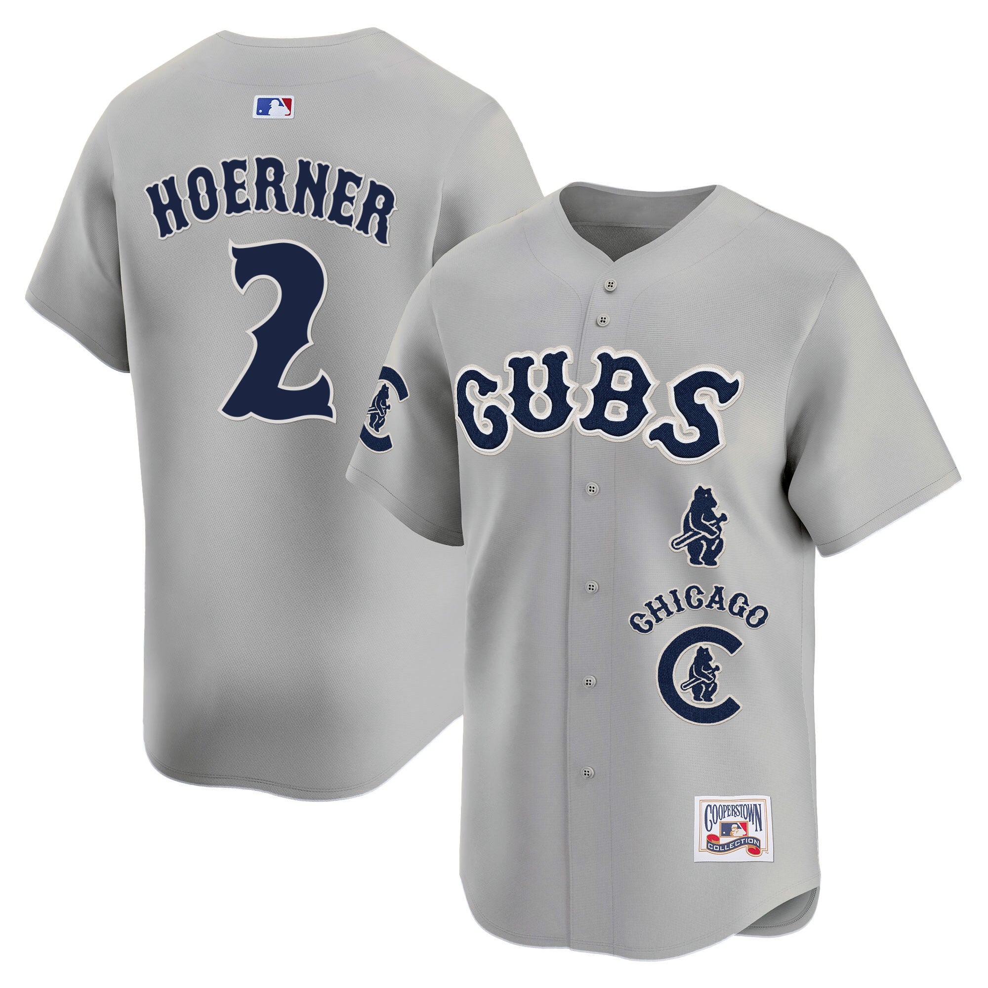 Men's Chicago Cubs Special Vapor Premier Limited Jersey - All Stitched - Gray Road, Nico Hoerner