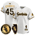 Men's Chicago White Sox 2024 City Connect Vaper Premier Limited Jersey - All Stitched - White Gold, Garrett Crochet