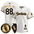 Men's Chicago White Sox 2024 City Connect Vaper Premier Limited Jersey - All Stitched - White Gold, Luis Robert Jr.