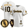 Men's Chicago White Sox 2024 City Connect Vaper Premier Limited Jersey - All Stitched - White Gold, Yoan Moncada
