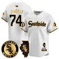 Men's Chicago White Sox 2024 City Connect Vaper Premier Limited Jersey - All Stitched - White Gold, Eloy Jimenez