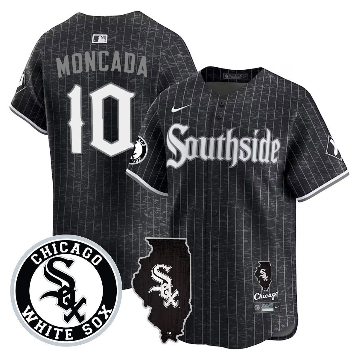 Men's Chicago White Sox 2024 City Connect Vaper Premier Limited Jersey - All Stitched - City Connect, Yoan Moncada