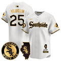 Men's Chicago White Sox 2024 City Connect Vaper Premier Limited Jersey - All Stitched - White Gold, Andrew Vaughn