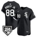 Men's Chicago White Sox 2024 Spring Training Patch Vapor Premier Limited Jersey - All Stitched - Black, Luis Robert Jr.