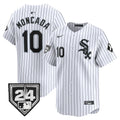 Men's Chicago White Sox 2024 Spring Training Patch Vapor Premier Limited Jersey - All Stitched - White, Yoan Moncada