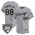Men's Chicago White Sox 2024 Spring Training Patch Vapor Premier Limited Jersey - All Stitched - Gray, Luis Robert Jr.