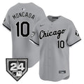 Men's Chicago White Sox 2024 Spring Training Patch Vapor Premier Limited Jersey - All Stitched - Gray, Yoan Moncada