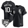 Men's Chicago White Sox 2024 Spring Training Patch Vapor Premier Limited Jersey - All Stitched - Black, Yoan Moncada