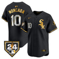 Men's Chicago White Sox 2024 Spring Training Patch Vapor Premier Limited Jersey - All Stitched - Black Gold, Yoan Moncada