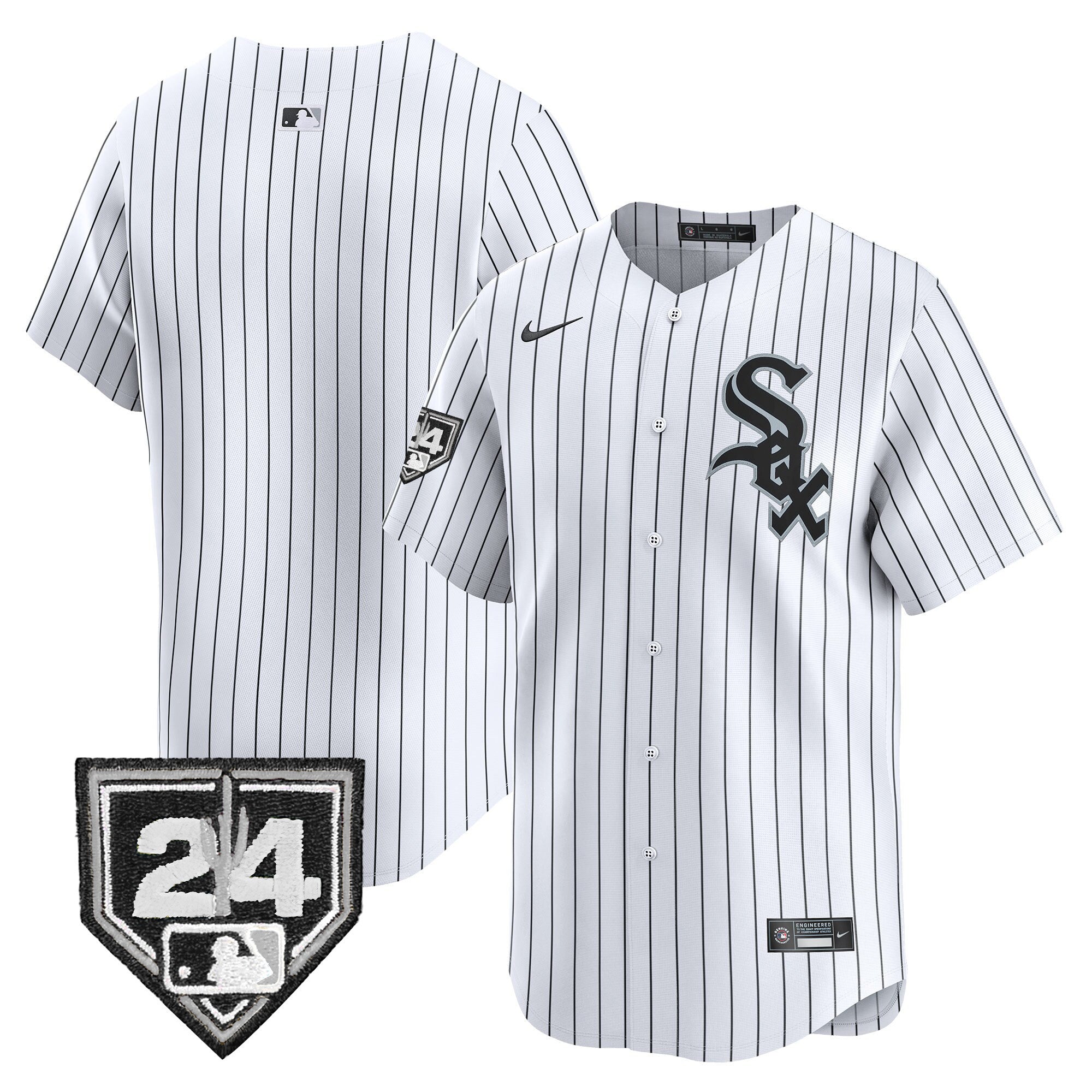 Men's Chicago White Sox 2024 Spring Training Patch Vapor Premier Limited Jersey - All Stitched - White, Team