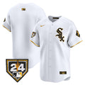 Men's Chicago White Sox 2024 Spring Training Patch Vapor Premier Limited Jersey - All Stitched - White Gold, Team
