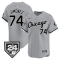 Men's Chicago White Sox 2024 Spring Training Patch Vapor Premier Limited Jersey - All Stitched - Gray, Eloy Jimenez