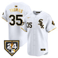 Men's Chicago White Sox 2024 Spring Training Patch Vapor Premier Limited Jersey - All Stitched - White Gold, Frank Thomas