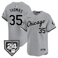 Men's Chicago White Sox 2024 Spring Training Patch Vapor Premier Limited Jersey - All Stitched - Gray, Frank Thomas