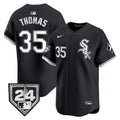 Men's Chicago White Sox 2024 Spring Training Patch Vapor Premier Limited Jersey - All Stitched - Black, Frank Thomas