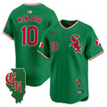 Men's Chicago White Sox Mexico Vapor Premier Limited Jersey - Illinois Patch - All Stitched - Green, Yoan Moncada