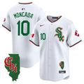 Men's Chicago White Sox Mexico Vapor Premier Limited Jersey - Illinois Patch - All Stitched - White, Yoan Moncada