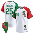 Men's Chicago White Sox Mexico Vapor Premier Limited Jersey - Illinois Patch - All Stitched - Alternate, Andrew Vaughn