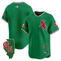 Men's Chicago White Sox Mexico Vapor Premier Limited Jersey - Illinois Patch - All Stitched - Green, Team