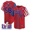 Men's Chiefs 2024 American Style Vapor Premier Limited Jersey - All Stitched - Red, Derrick Thomas