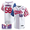 Men's Chiefs 2024 American Style Vapor Premier Limited Jersey - All Stitched - White, Derrick Thomas