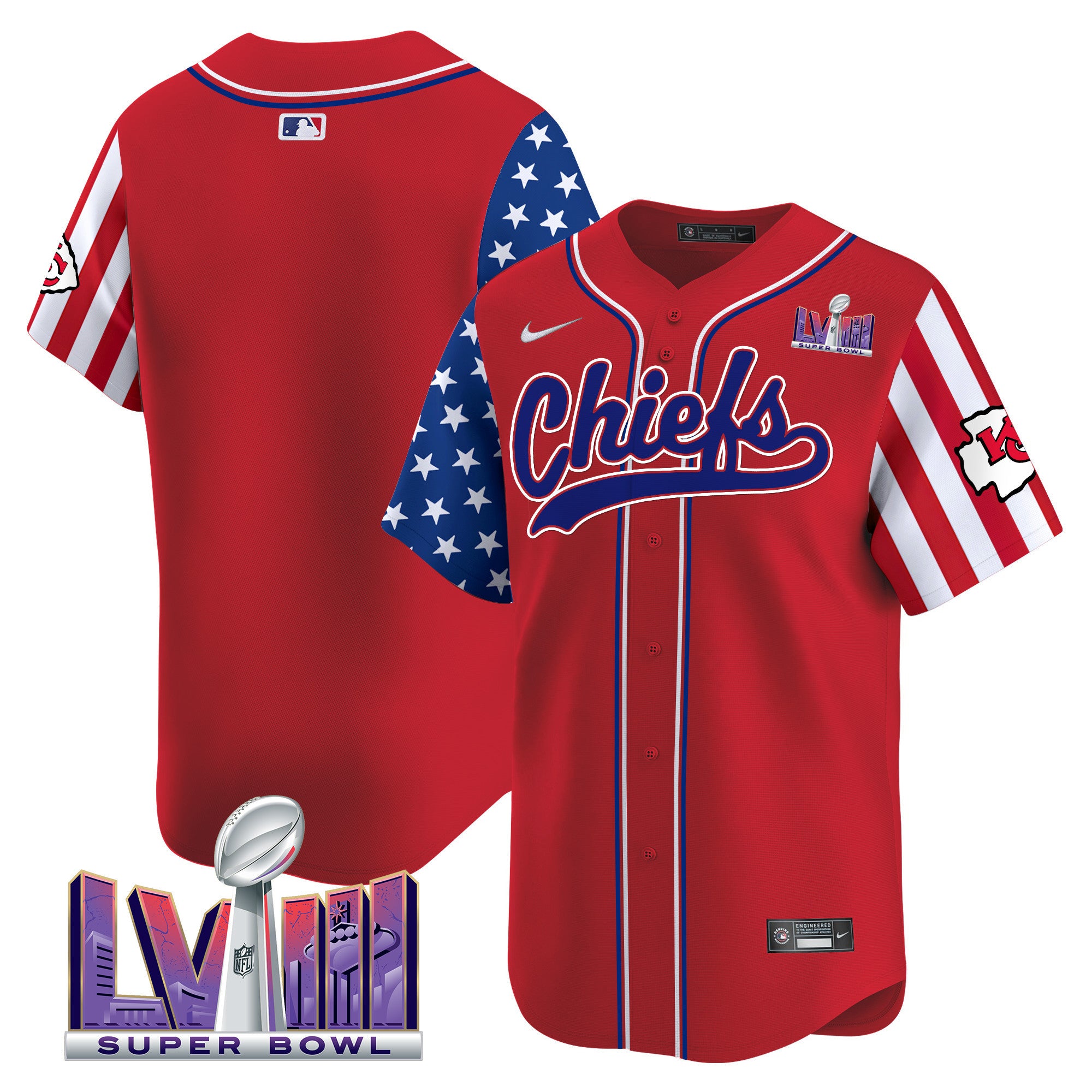 Men's Chiefs 2024 American Style Vapor Premier Limited Jersey - All Stitched - Red, Team