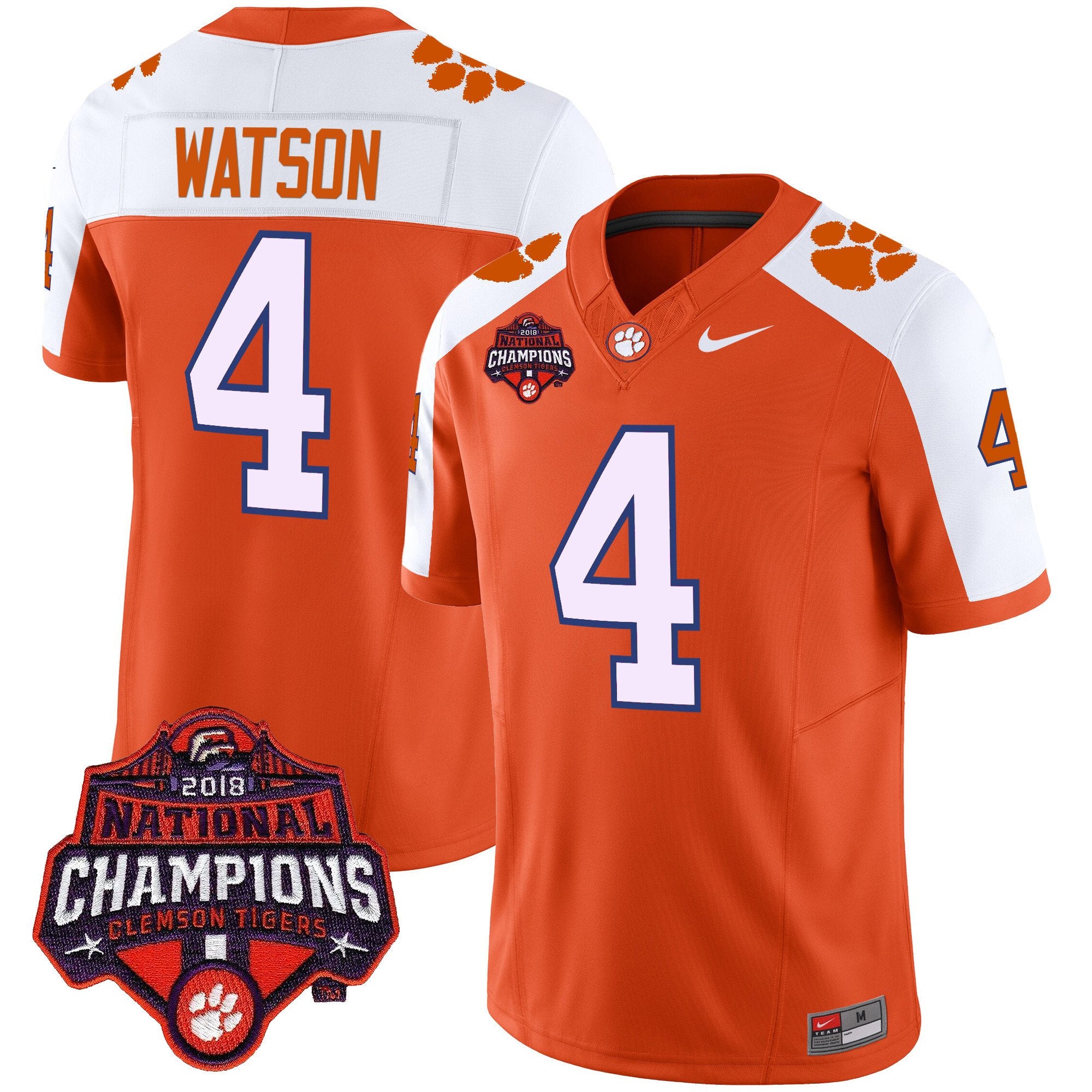 Men's Clemson Tigers Vapor Limited Jersey - All Stitched - Orange Alternate, Deshaun Watson