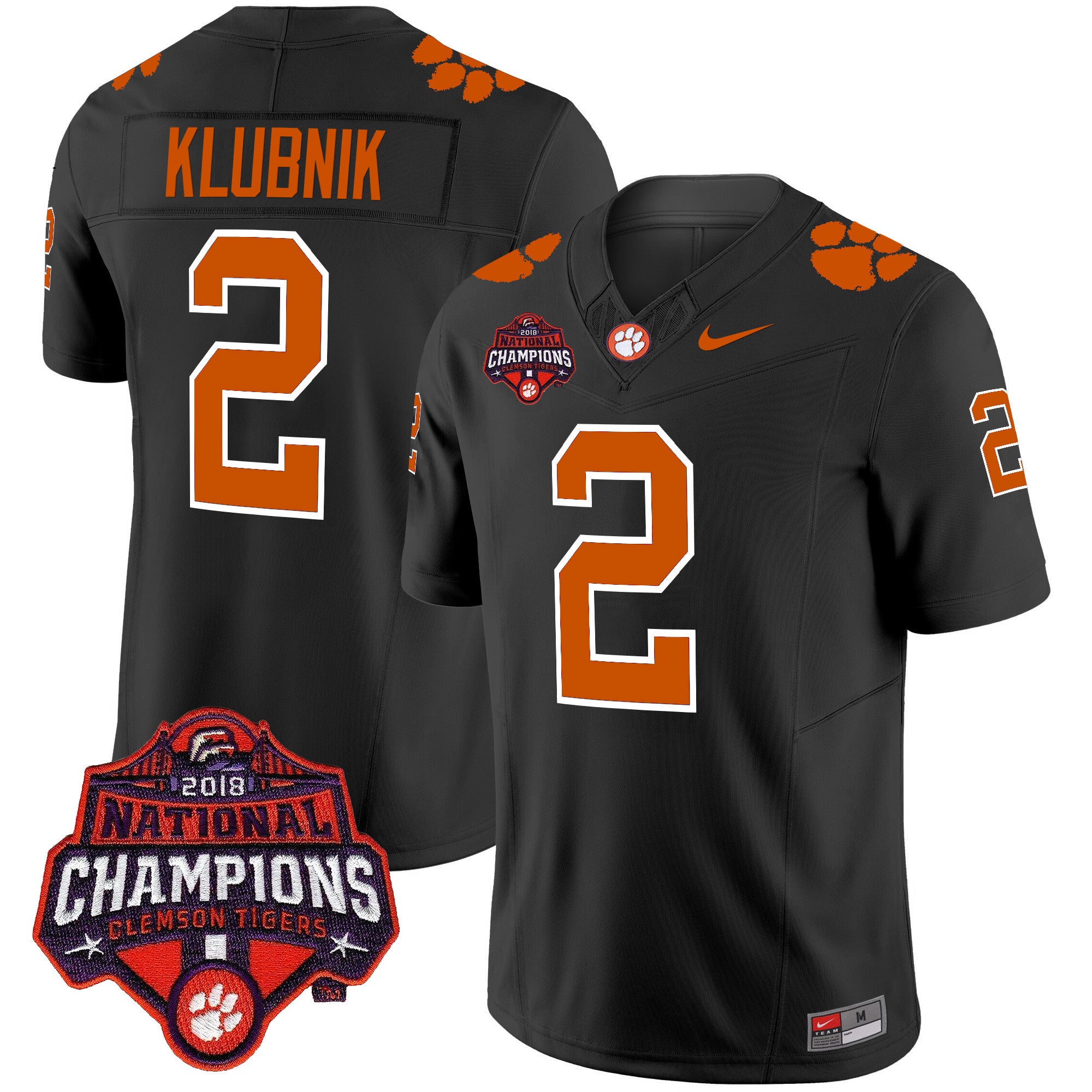 Men's Clemson Tigers Vapor Limited Jersey - All Stitched - Black, Cade Klubnik