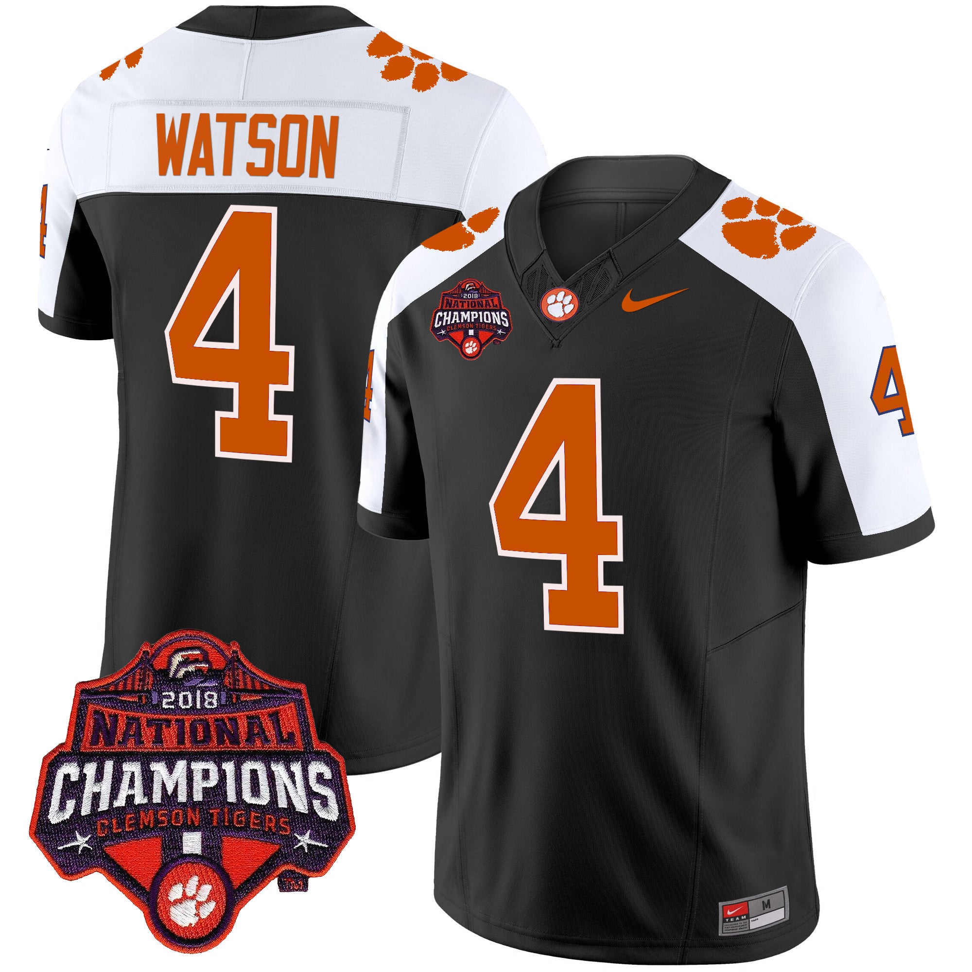 Men's Clemson Tigers Vapor Limited Jersey - All Stitched - Black Alternate, Deshaun Watson